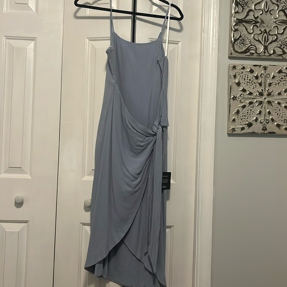 Light Blue Lulus Wrap Dress - NWT - Picture 2 of 6